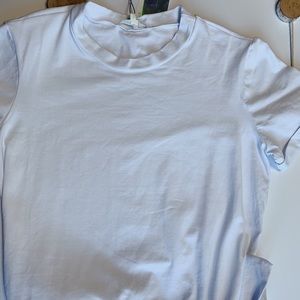 White T-shirt with ties on the bottom, ONLY 1 LEFT
